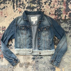 American rag jean jacket crop